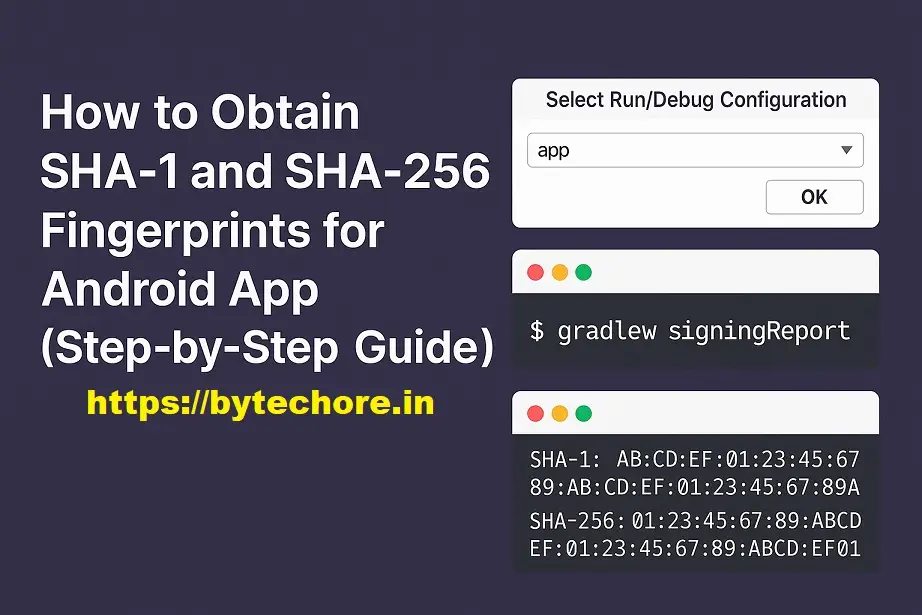 How to Get SHA-1 & SHA-256 Fingerprints for Android App — 2025 Guide